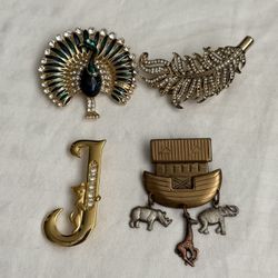 4 Costume Brooch 