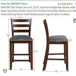 NAFORT Bar Stools Set of 4