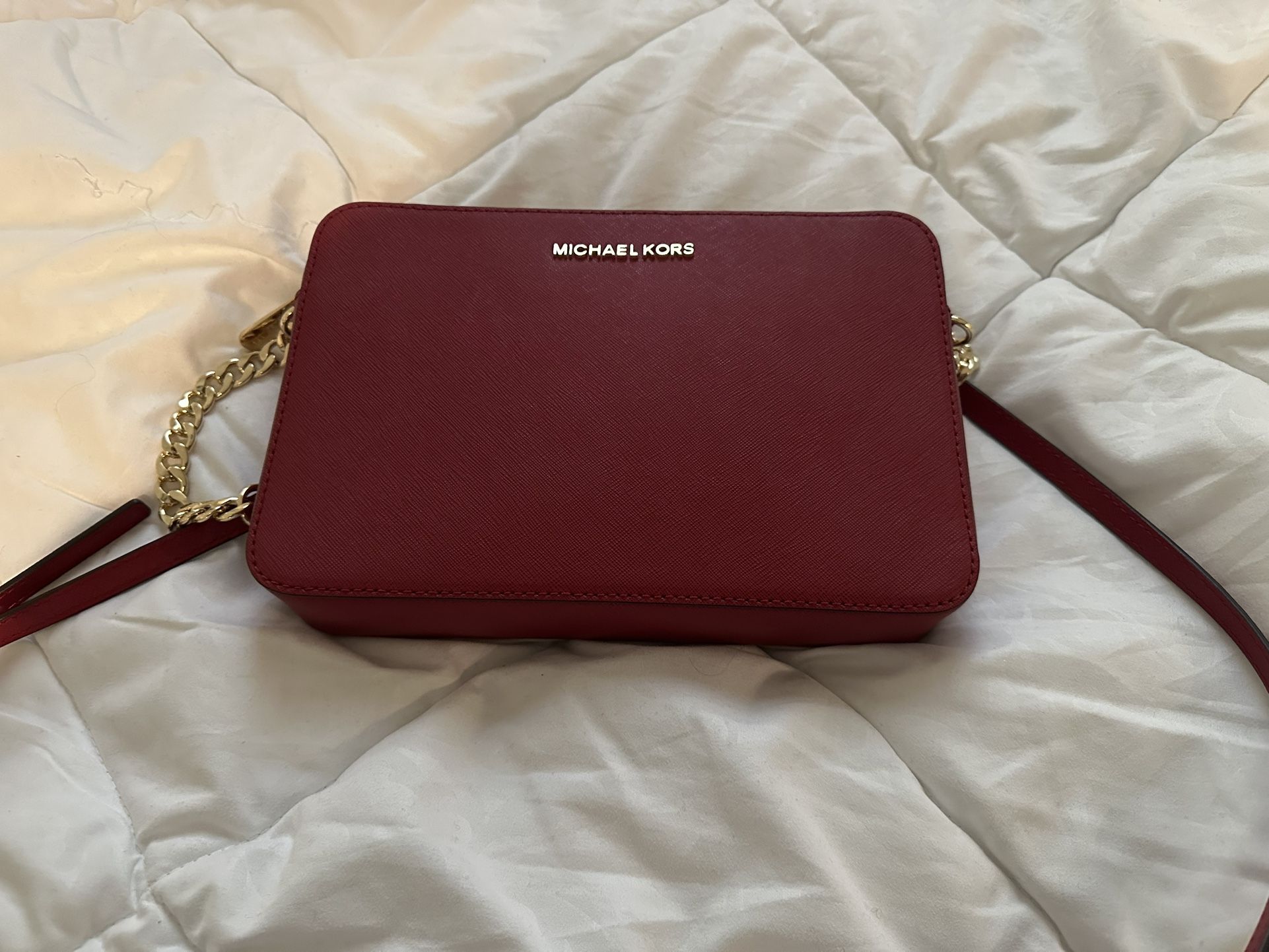 Michael Kors Jet Set Large Saffiano Leather Crossbody Bag