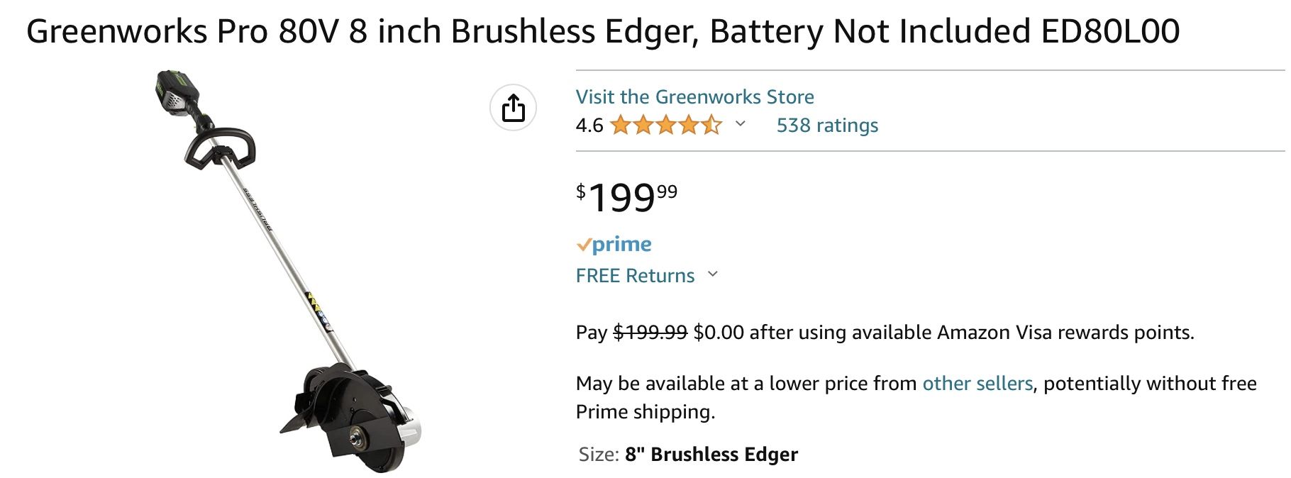 Greenworks Pro 80V edger