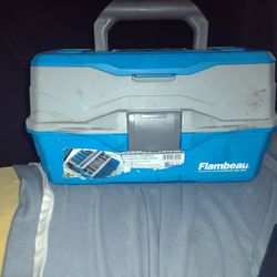 Flambeau tackle  box and fishing stuff