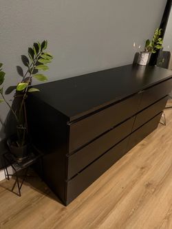 IKEA black dressers x2
