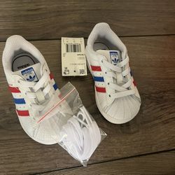 Adidas Superstar Baby Shoes 5K Red/White – New with Tags