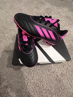 Adidas Goletto IX Kids Soccer Cleats – Size 11K – Black/Pink – NEW