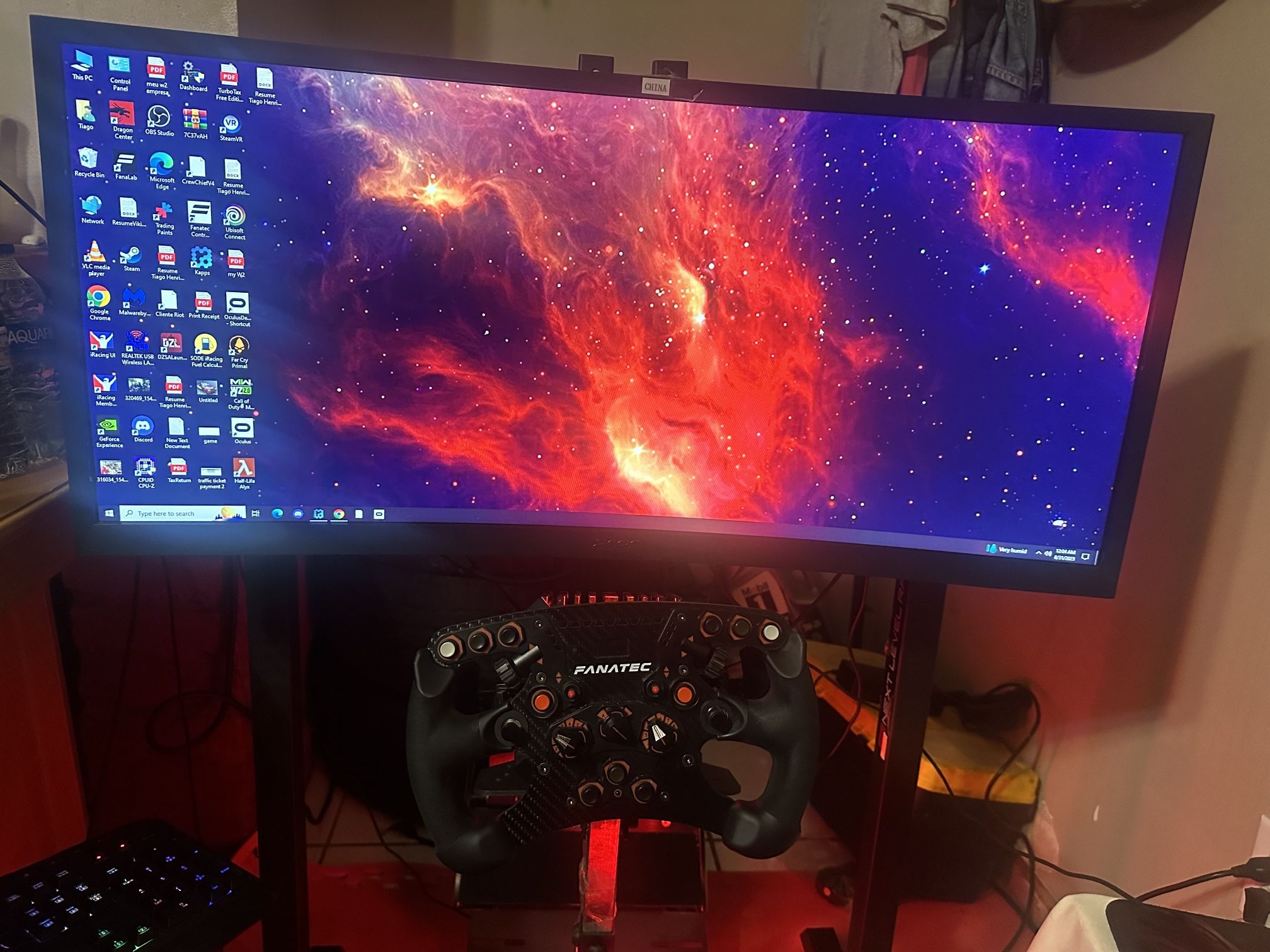 Acer XZ350CU 35’’ Ultra Wide Curved 144HZ 2560x1080 And Next Level Racing Monitor Stand