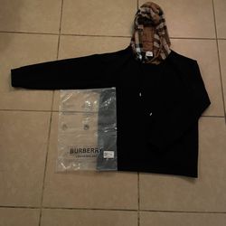 Black Burberry Print Hoodie
