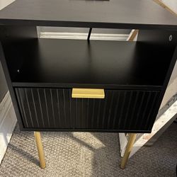 Small Bedside Table With USB Port And Power Outlet