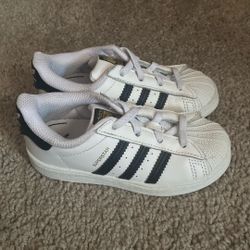 Adidas Superstars II Low Top White Kids Sneakers Size 9