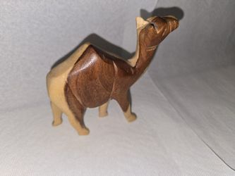 Hand Carved Wooden Camel