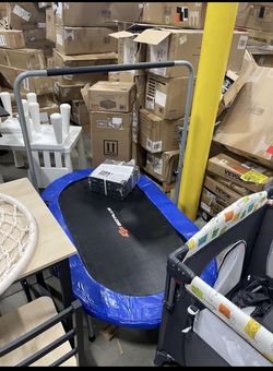 Assembled New Rebounder Trampoline for Adults, 60" Foldable Mini Kids Trampoline Indoor with 5-Level