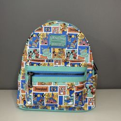 Loungefly Disneyland Resort Mickey Minnie Donald Goofy Small Backpack