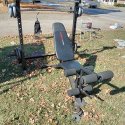 Bench Press And Squat Weight Set 