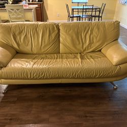 Yellow Leather Couch