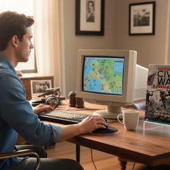 Robert E. Lee Civil War General (1996, PC CD-ROM) WIN 95/WIN 3.1 Sierra Big Box Complete With Manual Book & Inserts. Very Good Condition. This image s