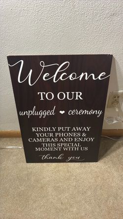 Unplugged Wedding Ceremony Sign