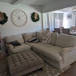 Free Beige L Shaped Couch 