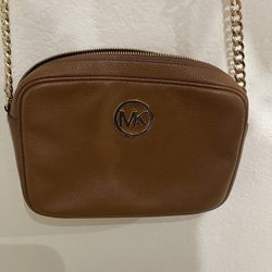 MICHAEL KORS Crossbody Bag In Brown Leather
