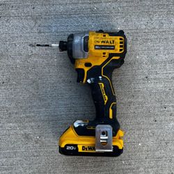 DEWALT ATOMIC 20V MAX Cordless Brushless Compact 1/4 in. Impact Driver 20V, 2 Ah Battery