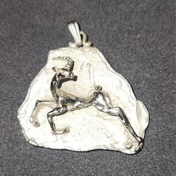  Unique  Stirling Silver Zodiac Aries Pendant 
