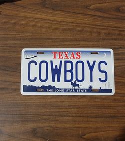 Texas Cowboys Souvenir License Plate $12 Obo
