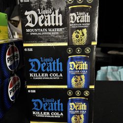 Liquid Death Pepsi Starry Soda Drinks