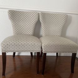 Decorative chairs  never used  Bought from tjmax  moved into small apartment dnt have room  need gone asap 