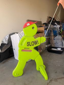 Slow Down Pedestrian Safety Sign Figure