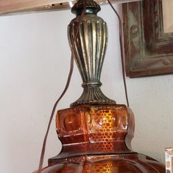 Vintage Amber Lamps