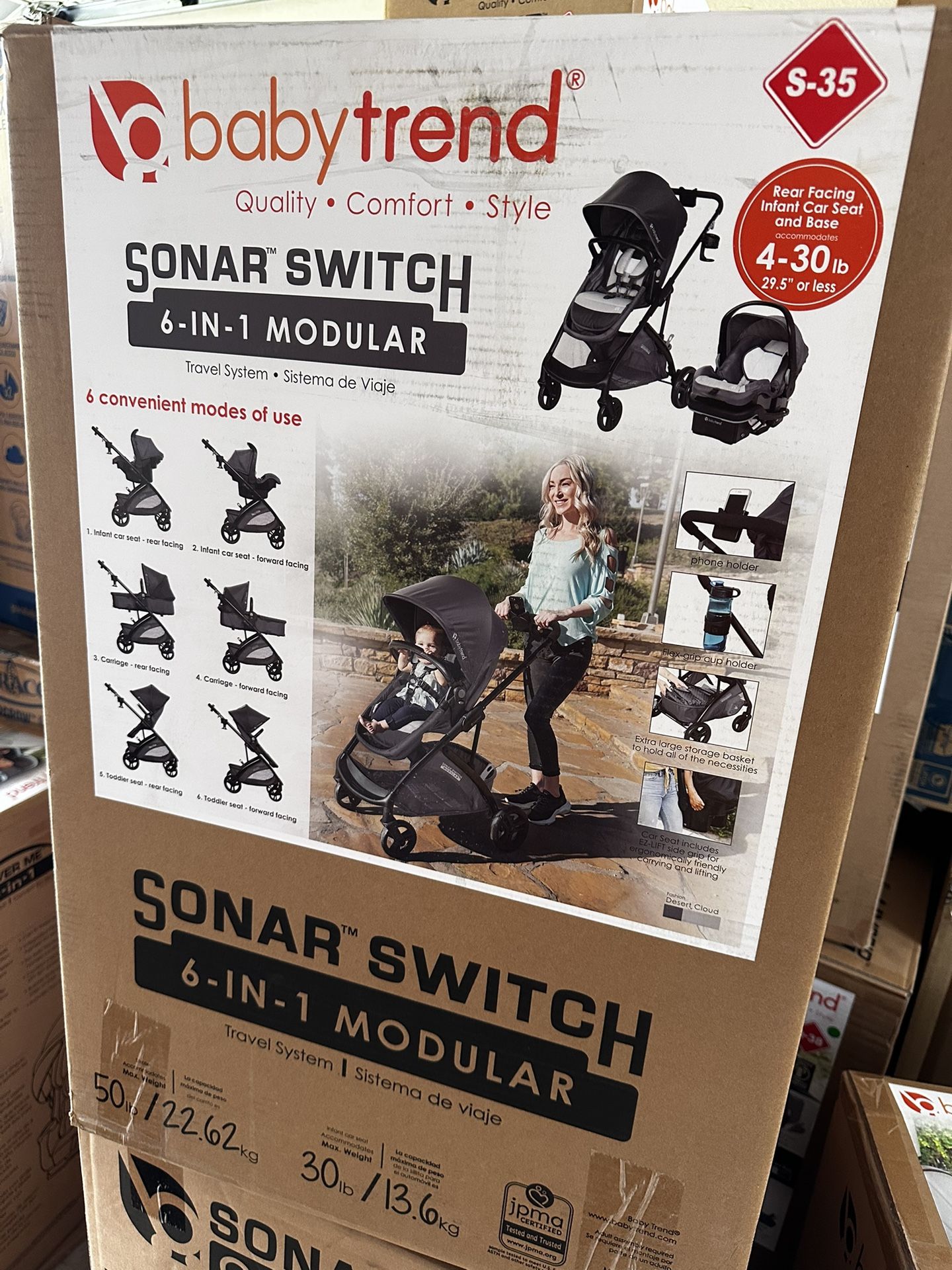 Unopened 6 in 1 trave system stroller&car seat combobaby trend stroller