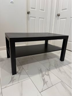 Black wood coffee table