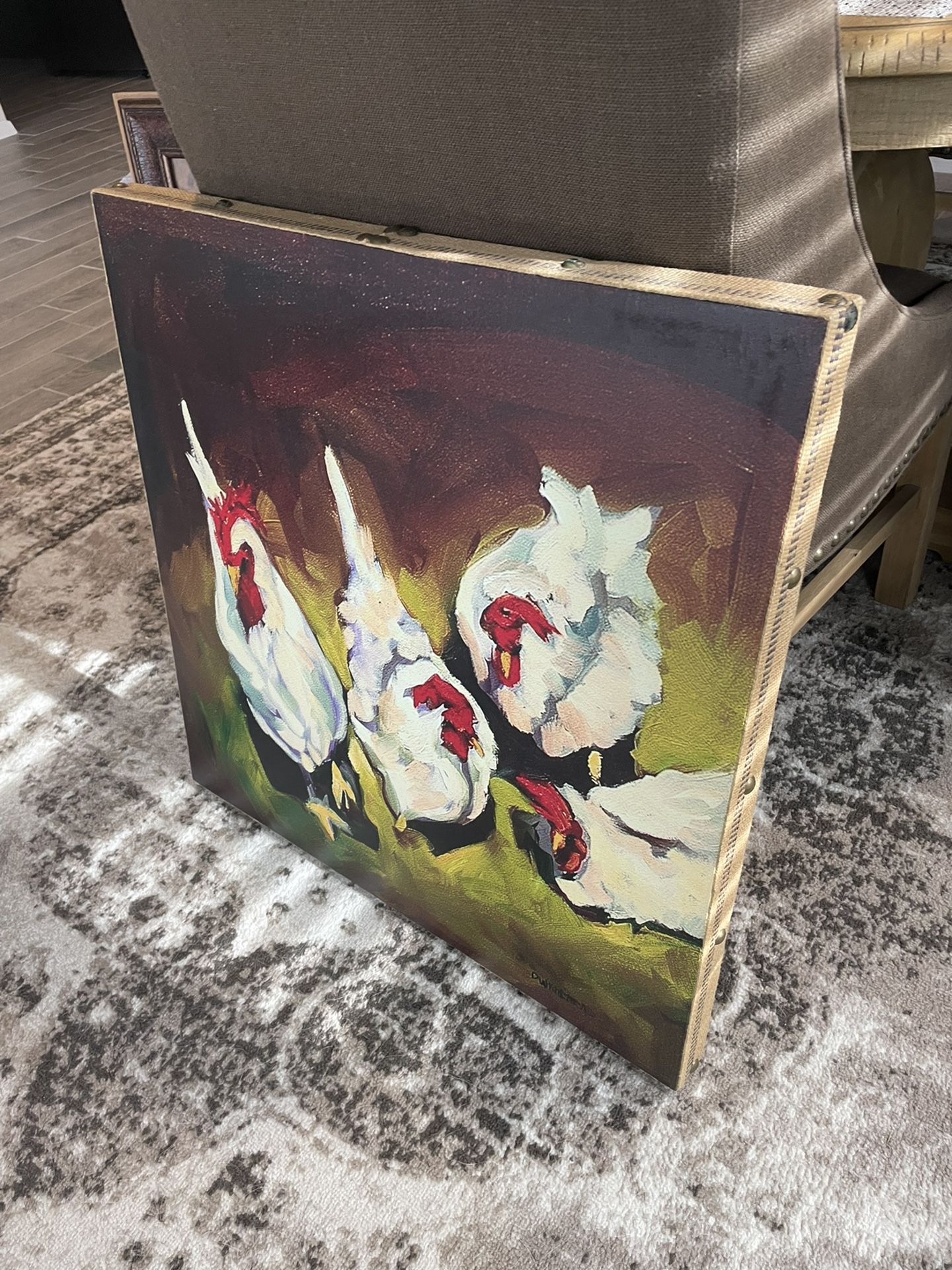 Canvas Wall Art (3 Chickens Theme)