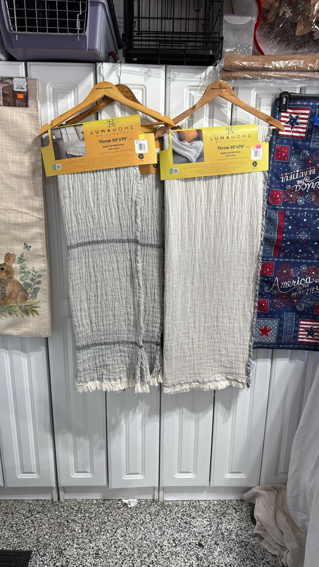 New 50” x 70” 100% Cotton Throw Blankets