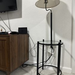 Glass Table With Built In Lamp 