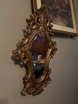 Ornate Gold Baroque Wall Mirror