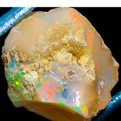 100% Natural Ethiopian Opal Rough Play Of Color Loose Gemstone 4.35Cts 13x09x9mm