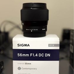 X mount Sigma 56mm F1.4 DC DN *Excellent Condition*