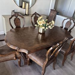 Pulaski San Mateo 9ft elegant dining table set