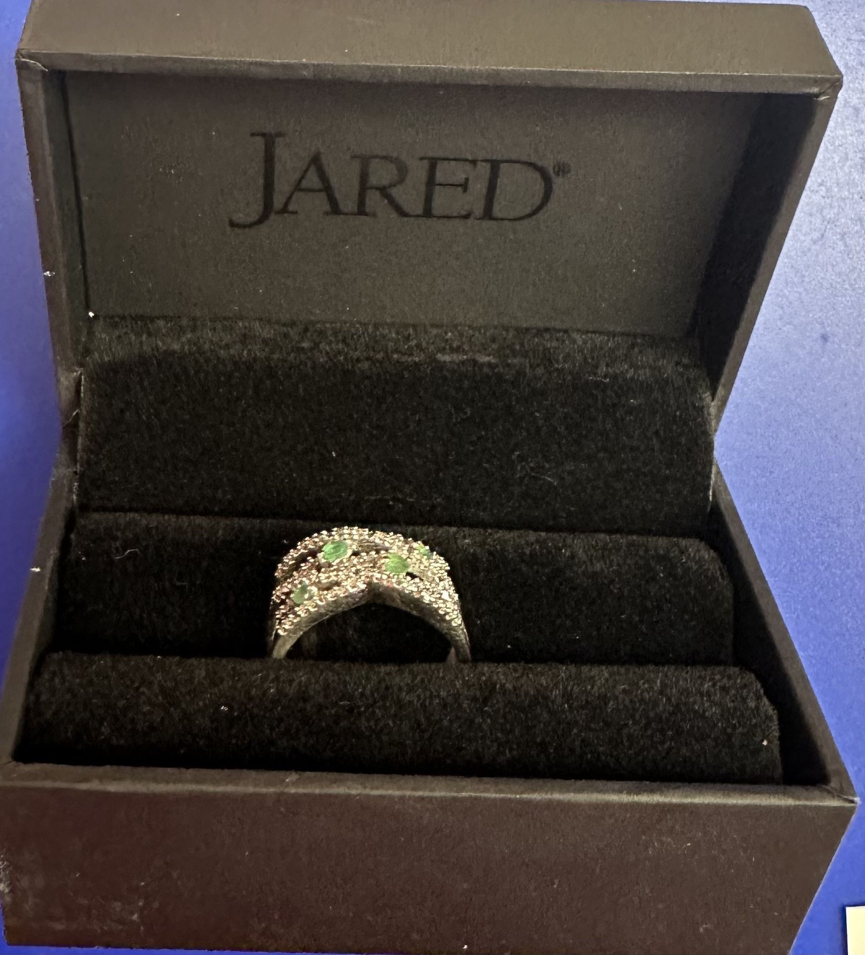 Beautiful Emerald Diamond Ring Size 7 From Jared’s 