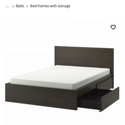 Bed Frame (Dark Brown)