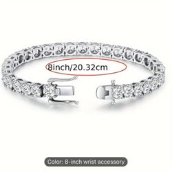 Luxurious 10.5-14 Carat Moissanite Tennis Bracelet -8inch-brand new