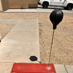 Vintage 1950s B&M Boxing Speed Bag with Adjustable Stand