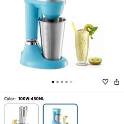 VEVOR Milkshake Maker, 100W Milk Shake Maker Mixer, Single Head Drink Mixer Blender Machine, Dual-Speed Adjustment Milkshake Blender with Stainless St