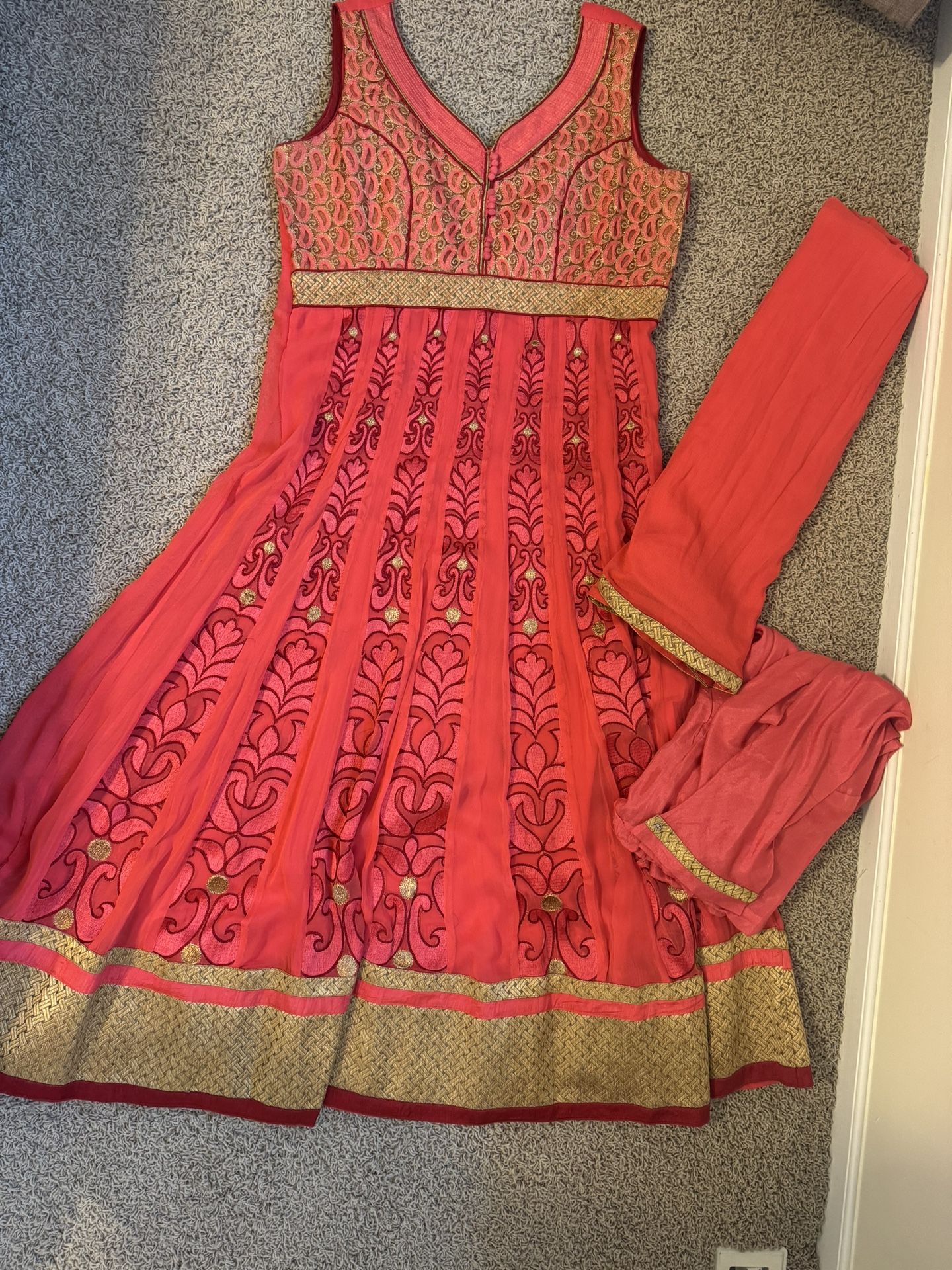 Sleeveless Pink Anarkali