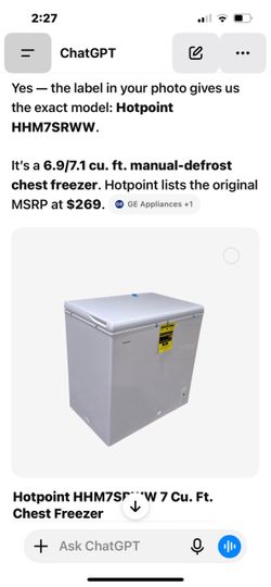 Hotpoint Deep Freezer