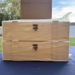 2 Pack Wooden Wine Box