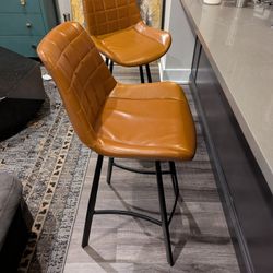 Leather Bar Stool (2)