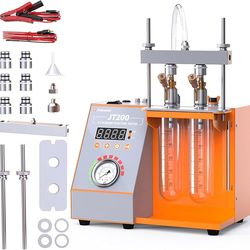 FOXWELL JT200 Fuel Injector Tester, Fix Engine Misfire, Rough Idle, Visualize Spray Pattern, Volume, Automatic Diagnostic Tool for 6V/12V MPI Motorcyc