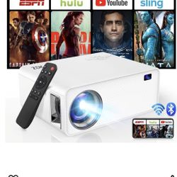 Mini Projector With Wifi 1080P Full HD Projector, ZDK 12000L Portable Outdoor Movie Projector 4K Supported Home Theater, Compatible with iOS/Android P