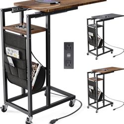 End Sliding Table With Charging Station