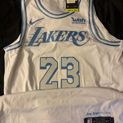 Authentic Lebron James Lakers Jersey